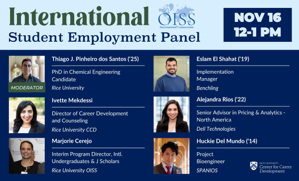International student employment panel.