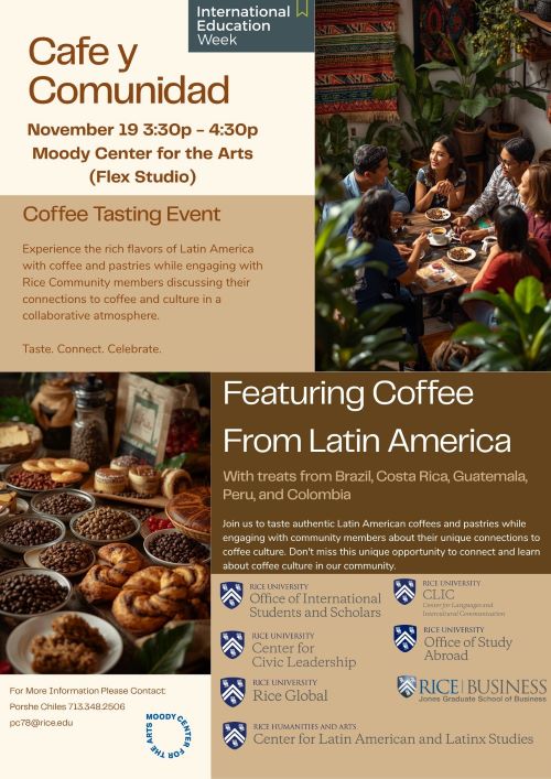 Cafe y Comunidad coffee tasting flyer