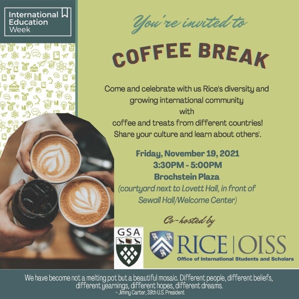 Flyer for OISS and GSA IEW event.
