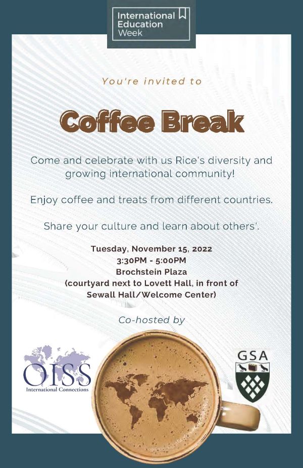 Flyer for IEW Coffee Break.