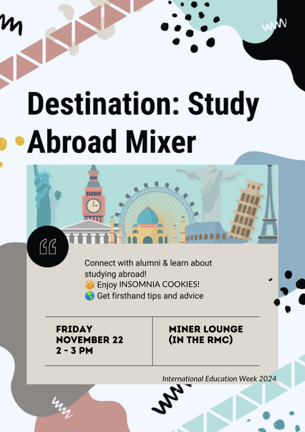 Destination Study Abroad flyer.