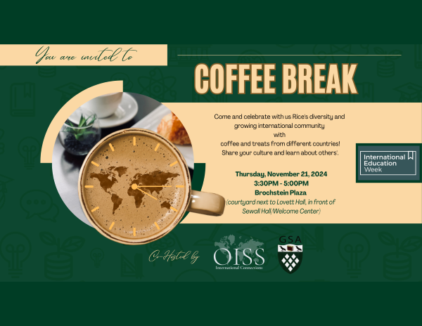 IEW Coffee Break flyer.