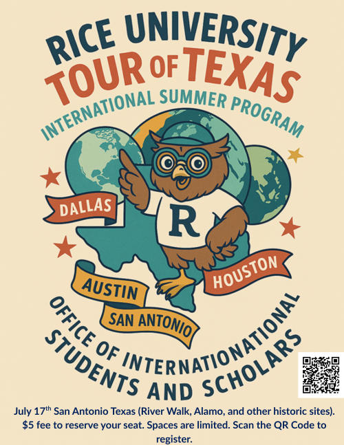 Flyer for the Tour of Texas San Antonio trip