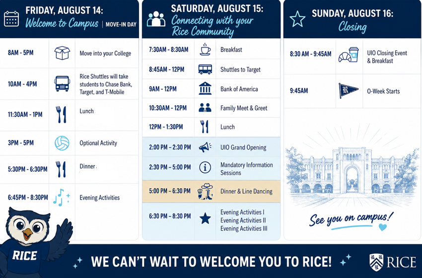 UIO 2026 schedule