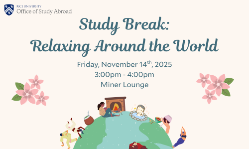 relaxing around the world study abroad flyer