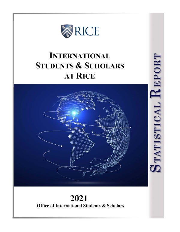 Cover of OISS Statistical Report 2021.