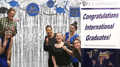 Zoom background with graduation decorations