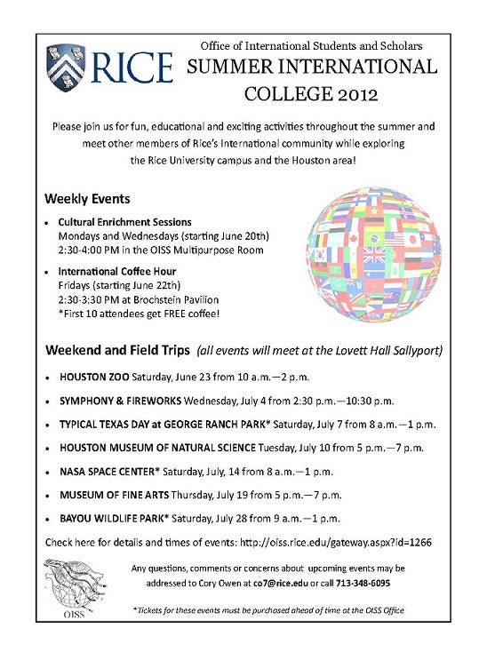 Summer Events 2012