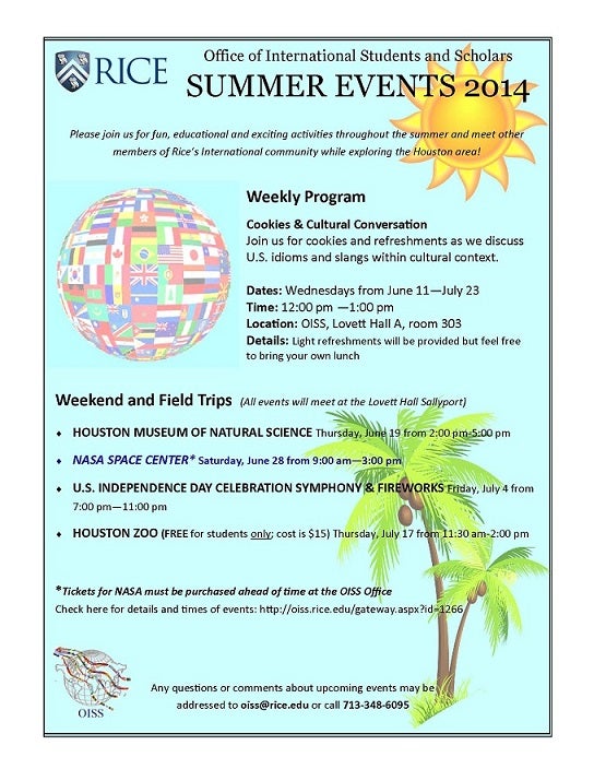 Summer Events 2014