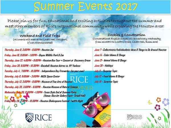 Summer Events 2017