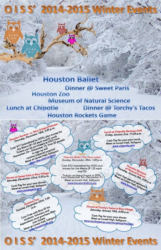 Winter Events 2014-2015