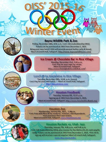 Winter Events 2015-2016