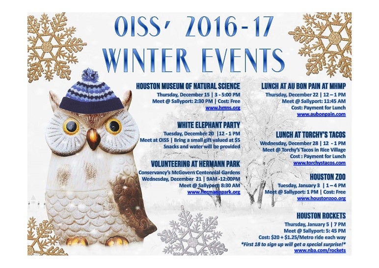 Winter Events 2016-2017