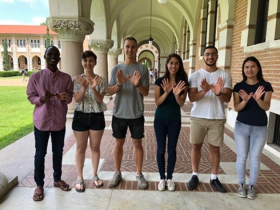 Photo of six students
